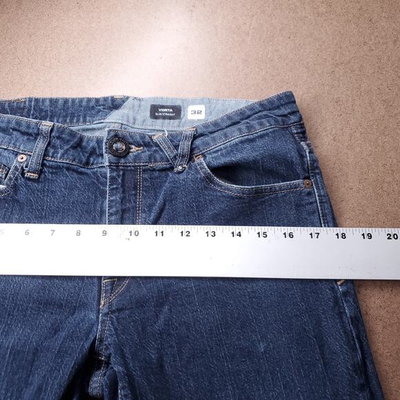 Volcom Vorta Jeans Men 32 Blue Slim Straight Streetwear Casual Skateboarding - Picture 5 of 9